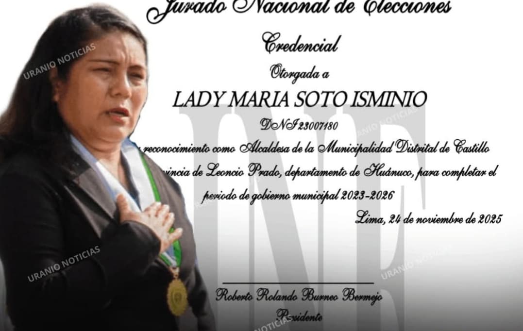 LADY SOTO ISMINIO ES LA NUEVA ALCALDESA DE CASTILLO GRANDE Y ADEMÁS SE INCORPORA NUEVA REGIDORA.