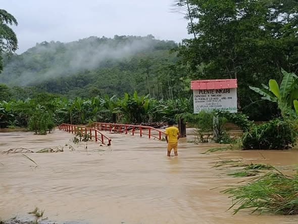 FUERTES LLUVIAS DE LA MADRUGADA INUNDARON SECTORES DE INKARI E TINGO MARÍA