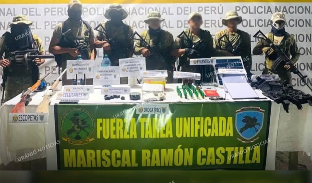 FUERZAS ARMADAS DE PERÚ Y COLOMBIA INCAUTAN INSUMOS DEL NARCOTRÁFICO POR MÁS DE UN MILLÓN Y MEDIO DE SOLES